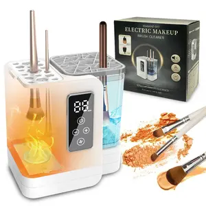 Portable Electric Makeup Brush Cleaner with Dryer – 5-in-1 Automatic Cleaning & Drying for Eyeshadow, Blush, Contour Brushes