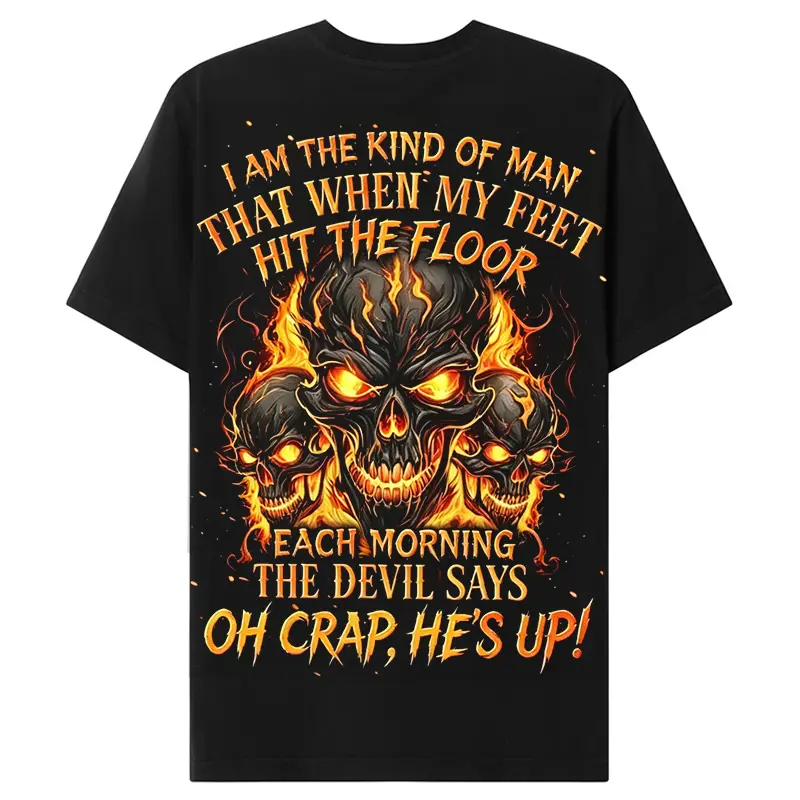 Chaosmoda Generation X I Am The Kind Of Man Skull Graphic T-Shirt | Custom Year Casual Cotton Tee