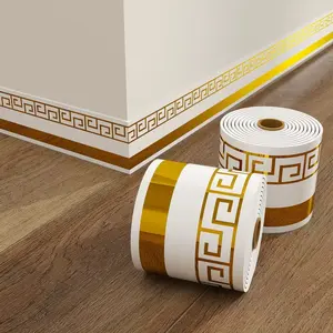 Self-Adhesive PVC Waterproof Skirting Board, 500cm X 10cm Wall Trim Line, Durable & Easy Installation, Ideal for Home Improvement Projects