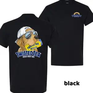 Twisted Tea Hunting Dog Tshirt – 2-Sided Graphic Beer Tee, Crewneck Shortsleeve, Casual Streetwear, Menswear Top, shirt women