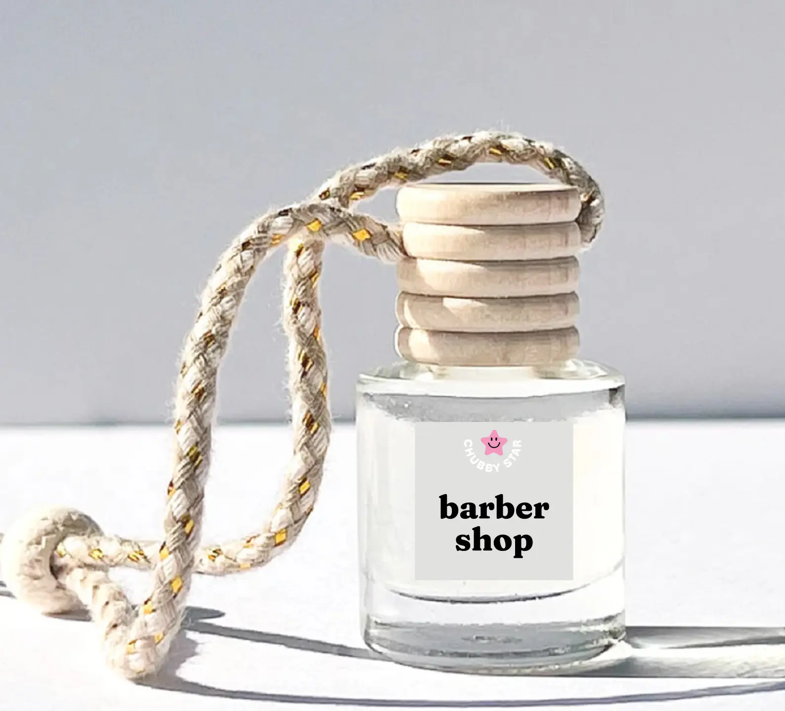 Barbershop Scented Glass Bottle Hanging Oil Diffuser Car Fragrance, 10ml Freshening Vehicle Accessory for All Vehicles