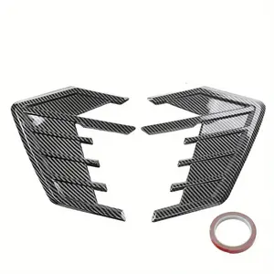 Air Flow Intake Cover 2pcs Universal Car Air Flow Hood Intake Vent Cover Trim for Wing Decals Body Shark Gill Ventilation Sticker Auto Exterior Makeover