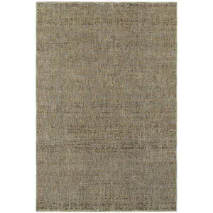 HomeRoots 510213 6 x 9 ft. Silver Gold Rust & Blue Green Geometric Power Loom Stain Resistant Rectangle Area Rug