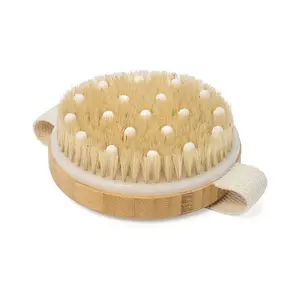 Body Exfoliating Dry Brush, Natural Boar Bristle Dry Brush Set, Odor-Free and Shed-Free