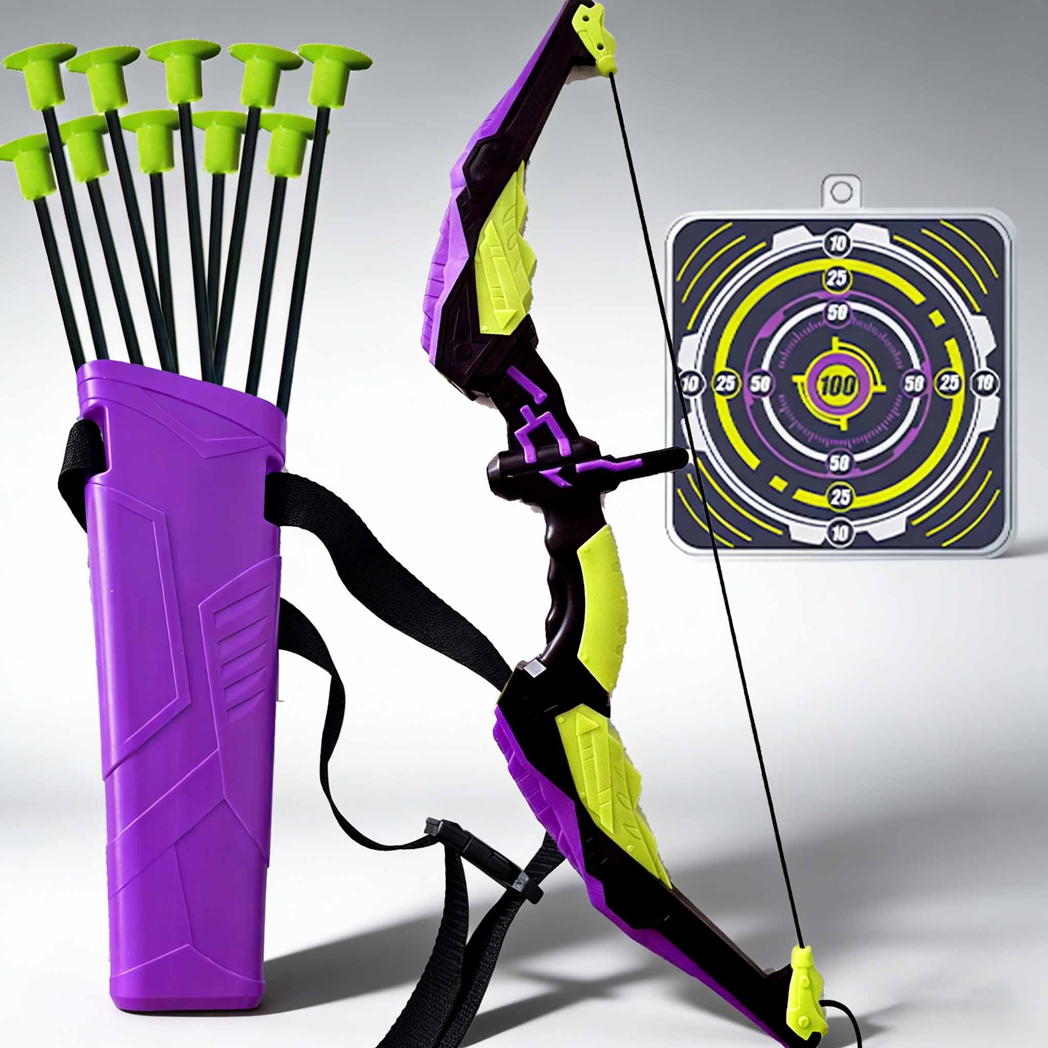 Children’s Safety Suction Cup Bow & Arrow Toy Indoor/Outdoor Shooting Sports Set with Targets and Arrows