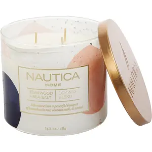 Nautica Teakwood & Sea Salt By Nautica Candle For Unisex