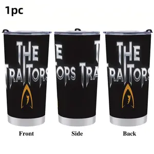 1pc "The Traitors Star Trek" 20oz Stainless Steel Travel Tumbler | Sci-Fi Fan Gift | Gold, Green, Purple, Chrome, Neon & Yellow Logo Designs | Leak-Proof Lid & Insulated | Perfect for Car, Work, or Pop Culture Gifting | Handwash only