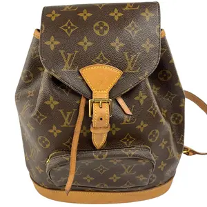 Pre-owned Louis Vuitton canvas and cowhide leather Backpacks Montsouris MM Backpack