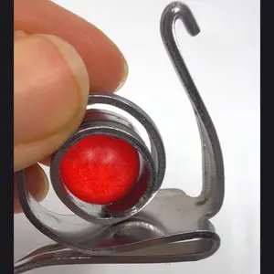 Red Snail Handmade Metal Art with Marble, Artistic Decorative Sculpture, Home Decor Ornament, Translucent Look Ornament for Home Supplies Collectibles