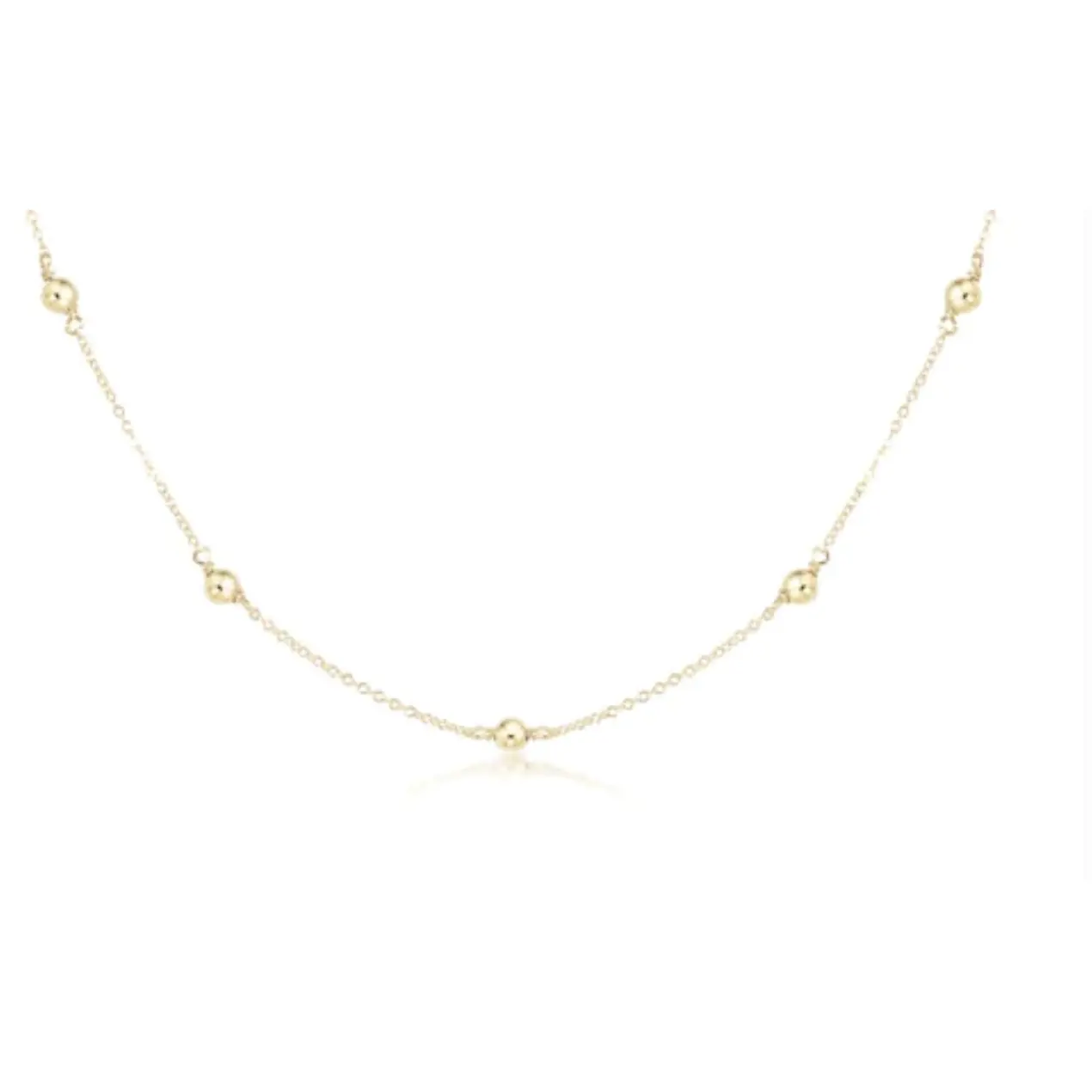 E Newton 15" Choker Simplicity Chain Gold 4mm Gold
