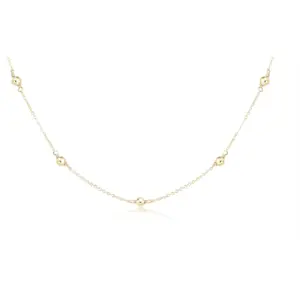 E Newton 15" Choker Simplicity Chain Gold 4mm Gold