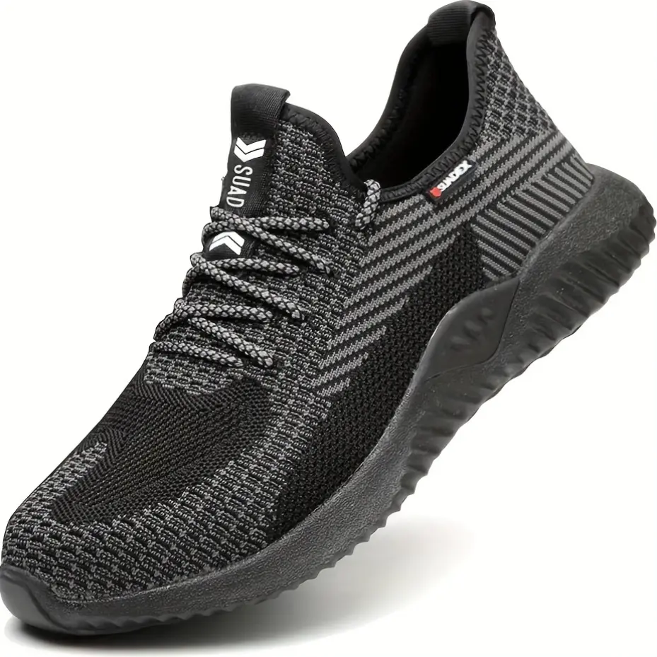 Men's and Women's Durable Steel Toe Sneakers, Lightweight Protective Shoes, Puncture-Resistant Work Shoes, Composite Steel Toe Shoes