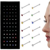 D: 60pcs Colourful CZ(22G Straight)