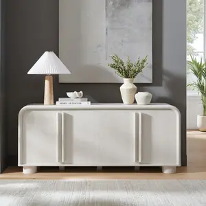 Bellamy Curved 4-Door Sideboard Cabinet in Ash