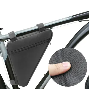 Top Tube Frame Bike Bag, Water Resistant Lightweight Cycling Pouch, Large Capacity Phone Storage Bag, Easy Install Accessory for Mountain Bike, Road Bike, Outdoor Riding & Daily Commute