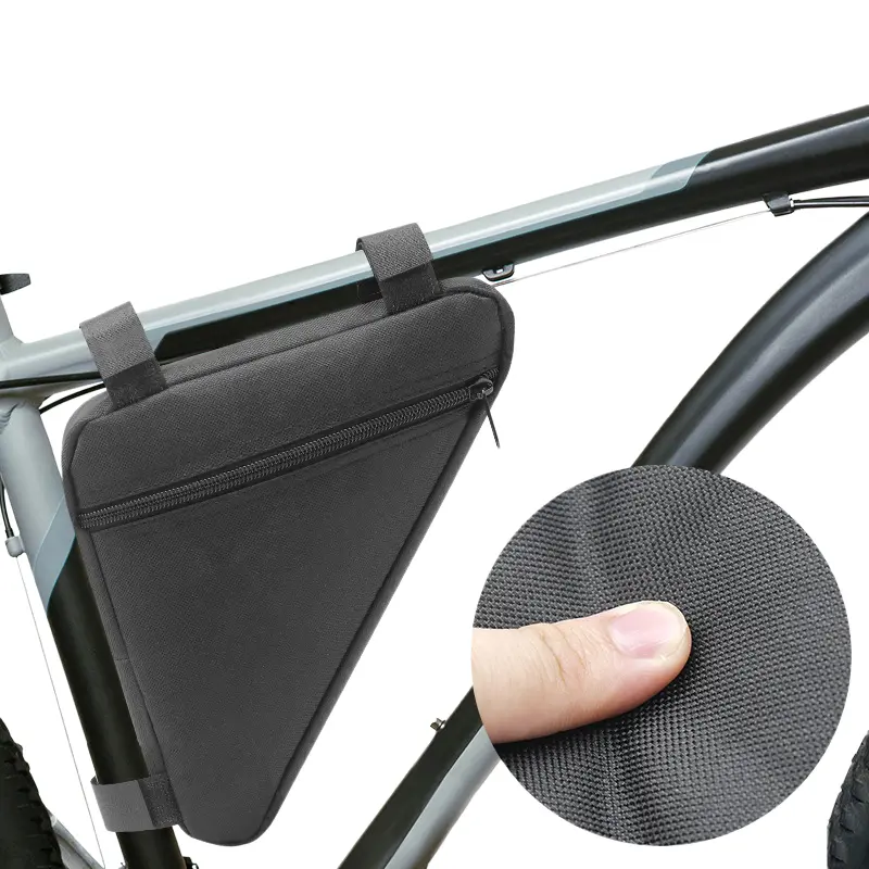 Top Tube Frame Bike Bag, Water Resistant Lightweight Cycling Pouch, Large Capacity Phone Storage Bag, Easy Install Accessory for Mountain Bike, Road Bike, Outdoor Riding & Daily Commute