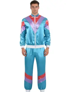 2-piece Set of Vintage Disco Sportswear From The 1980s Hip-hop Couple Performance Clothing Party Vintage Stage Dance Sportswear