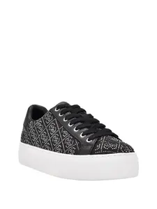 GUESS Female Gelsen Rhinestone Logo Low-Top Sneakers