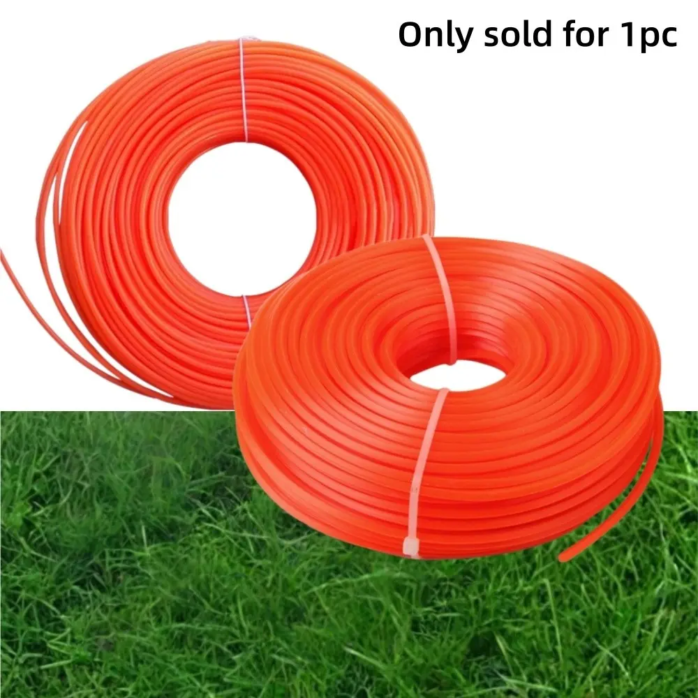 Lawn mower rope, general wear-resistant rope for mower head, 2.4mm Diameter 30m mower line, garden tools, general accessories for weeding and cutting Fried Dough Twists sawtooth mower head, outdoor garden tools accessories