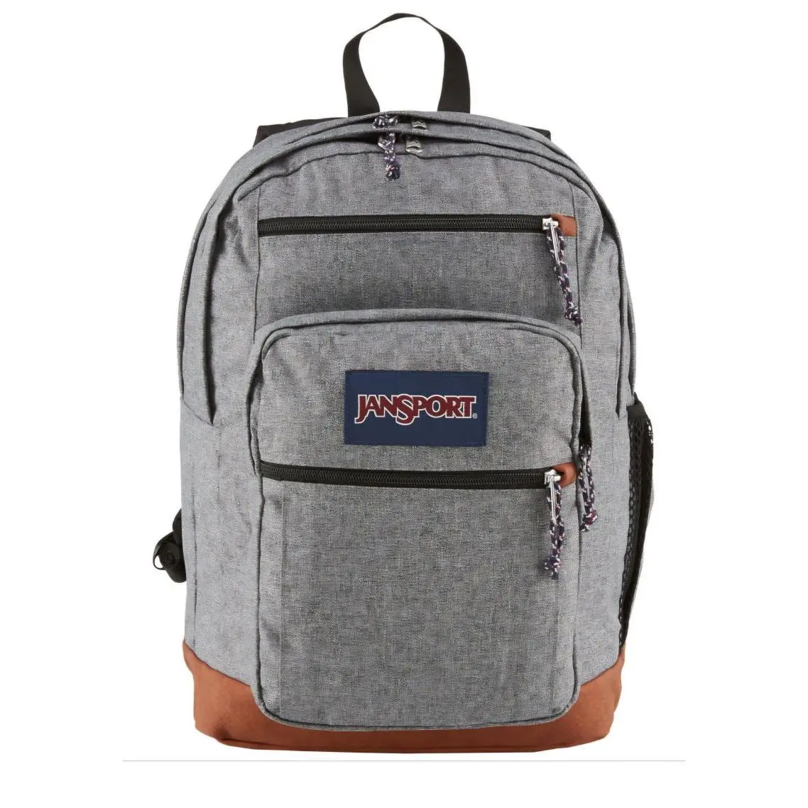 Jansport 34L XL Backpack - Gray with Brown Accents - Durable and Spacious Design for Daily Use