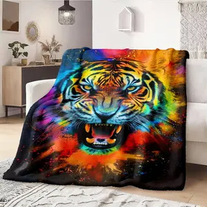 Flying Eagle theme flannel blanket, a thick blanket, soft and warm, very comfortable, an ideal gift for everyone, suitable as a gift for adults, children, birthdays, Christmas parties