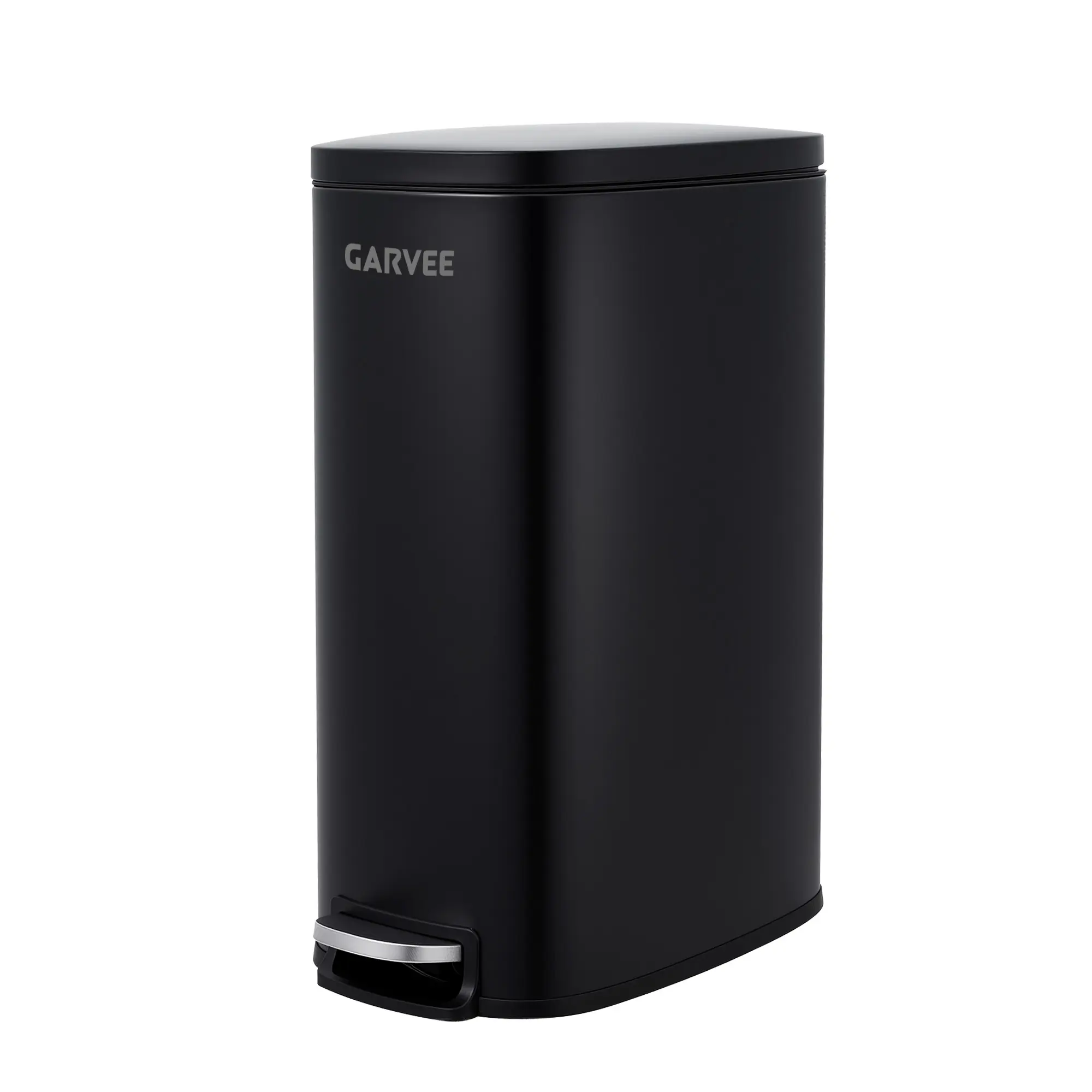 Garvee Slim 13 Gallon Stainless Steel Kitchen Trash Can – Space-Saving Step Pedal Bin with Soft-Close Lid, Fingerprint-Proof Removable Inner Bucket – Compact Indoor Garbage Container for Home Office Bathroom