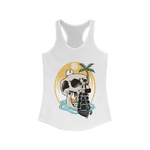 Women's SCBC Ideal Racerback Tank. Summer Shirt, Beach Shirt, Tank-Top, Racerback, Sports Apparel, Slim Fit, Sleeveless, Women's Shirt.