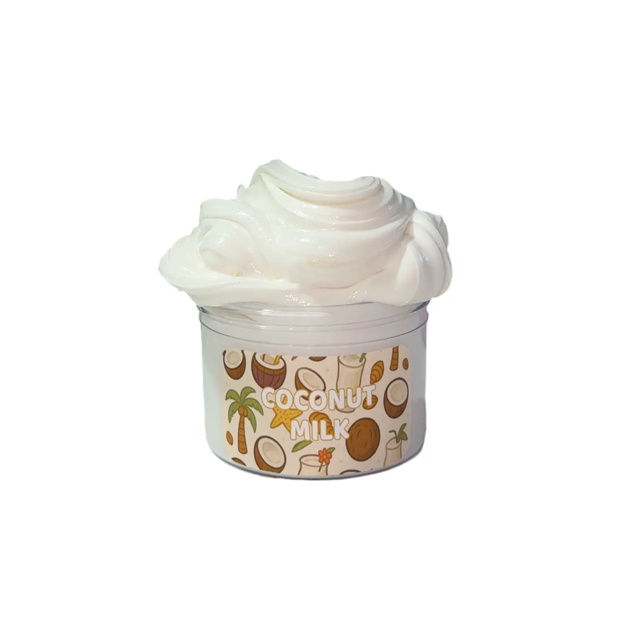 Coconut Milk Butter Slime - 8oz Creamy White Coconut-Scented Squishy Fidget Toy, Soft Smooth Decompression Squishy for Beach-Day Relief