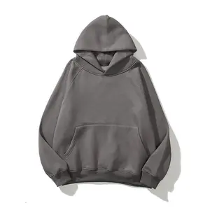 2024 Sweater Men's and Women's Autumn and Winter Fleece-lined Thickened Hooded Jacket Solid Color Light Board Blank Hoodie