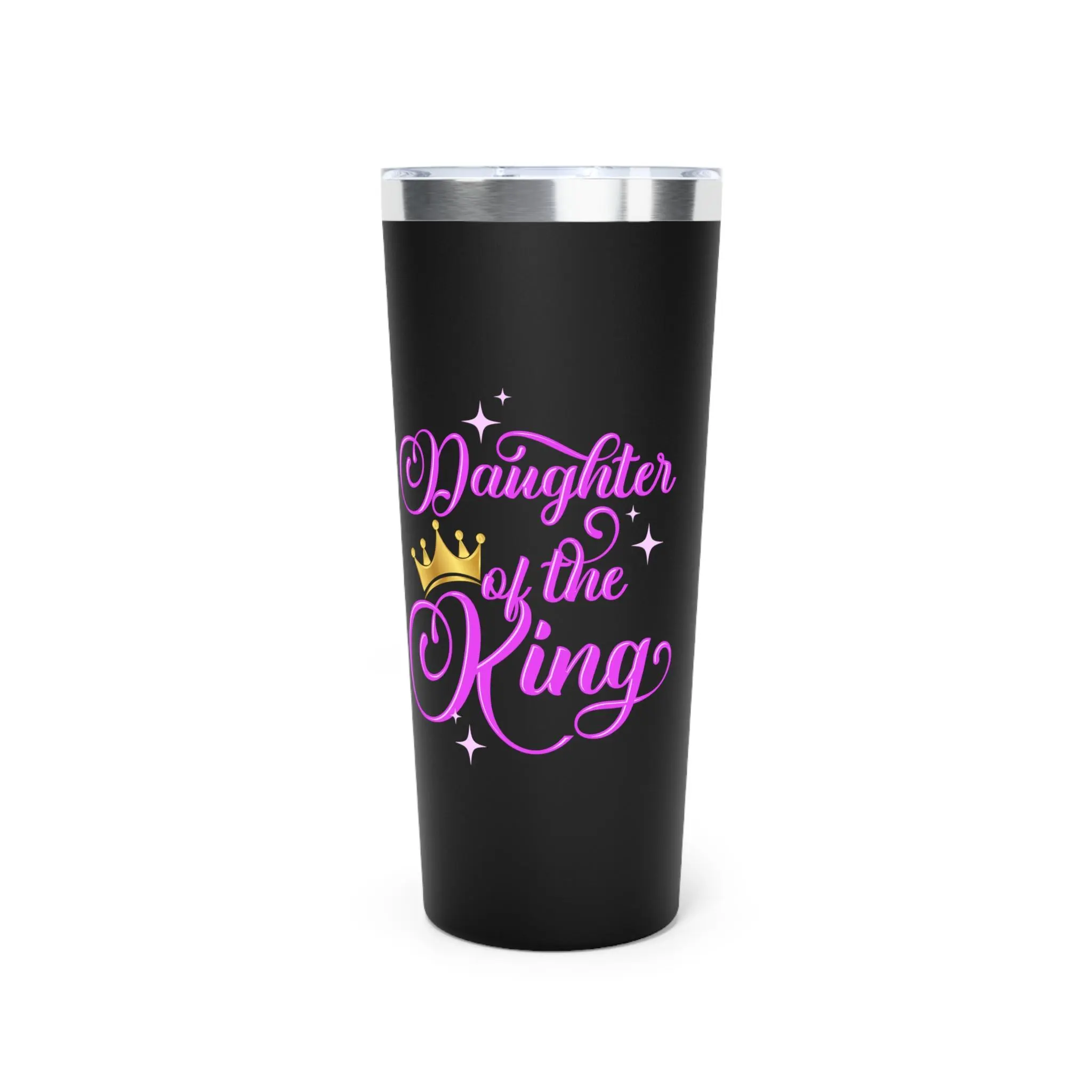 Daughter of the King Tumbler | 22oz Copper Vacuum Insulated Travel Mug | Perfect Gift for Her, Birthday, Goddaughter, Graduation, Sibling's Drinkware Flasks