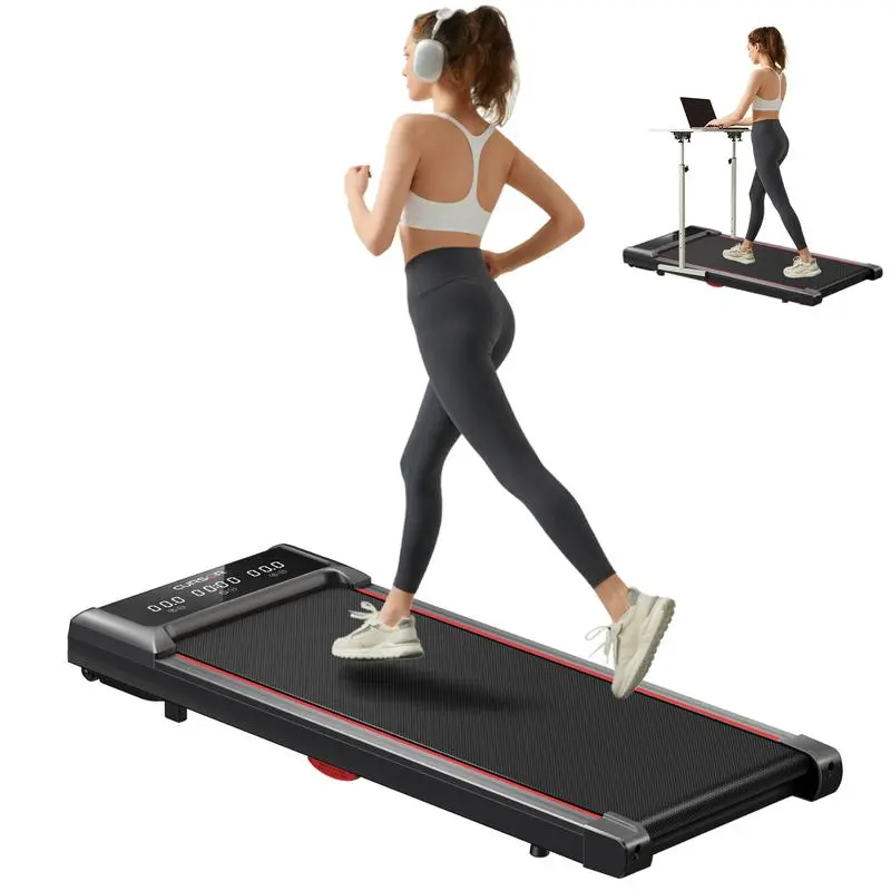 Desk Treadmill, HighDefinition Big Screen Walking Pad for HomeSmall, 2.5 HP Quiet Brushless, 265 LBS Capacit