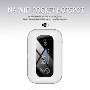 US 4G LTE WiFi6 Portable Hotspot with SIM Card Required and LED Digital Display Providing Fast Internet Up to 286Mbps and Multi Device Connectivity Ideal for Travel Road Trips Outdoor Adventures Beach Trips College Students and Remote Work