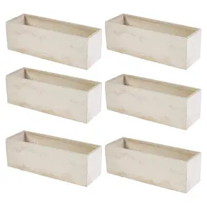Bulk 12 Pc. Whitewash Planter Box Centerpieces