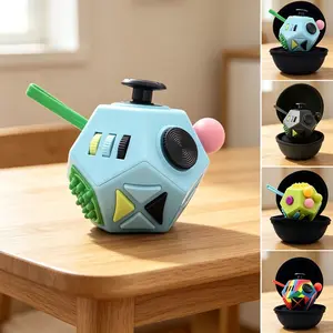 6-Sided Infinity Cube Fidget Toy for Adults & Kids, Silent & Clickable Modes, Stress Relief & Focus Boost, Portable Carry Case Included