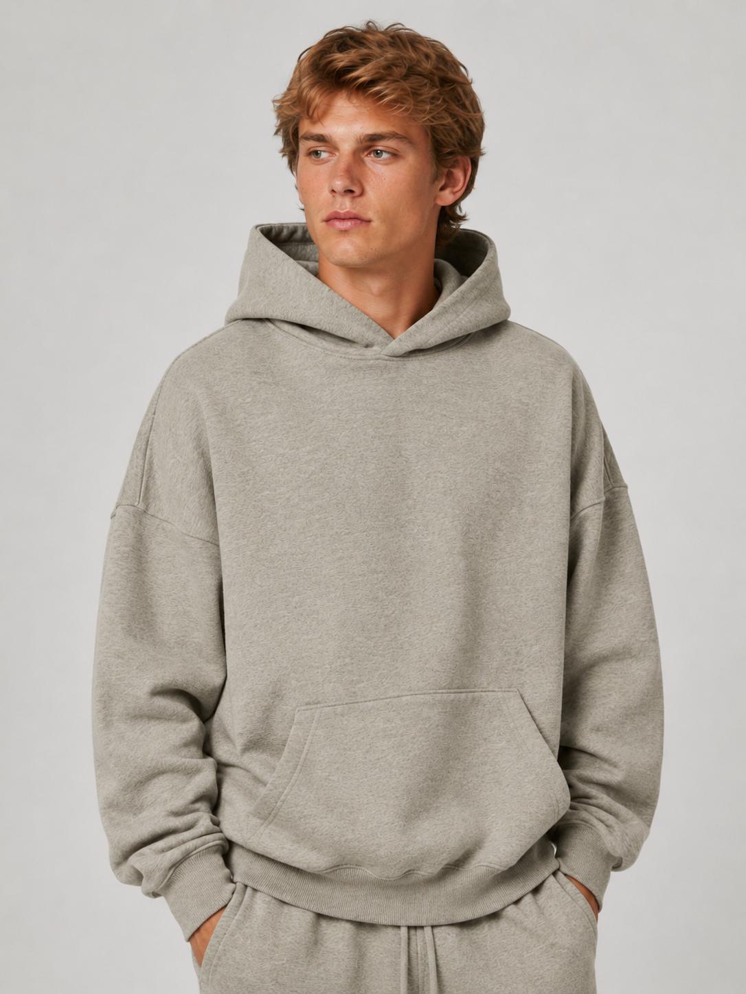 Deep Gary Men's Club Pullover Fleece Casual Hoodie Oversized Hoodie Sweatshirts for Men Couples Heavyweight Hoodies Pullover Vintage Mens Sweaters Clothes Long Sleeve Grey