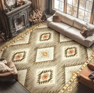 Machine Washable Area Rugs for Living Room Bedroom Carpets Moroccan Farmhouse Modern Geometric Graphic Rug Soft Indoor Rugs Large Area Rug
