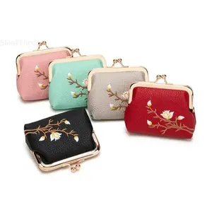 ELIPAPRO AS189 Embroidery Women's Wallet, 2025 New Multi-functional Sports & Outdoor Protective Gear Small Bag for Change & Lipstick Storage