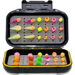 24/36/50/66 Premium Hand Tied Fly Fishing Flies Assortment | Waterproof Fly Boxes | Dry, Wet, Nymphs, Streamers, Wooly Buggers, Terrestrials | Trout, Bass Lure Set, Kit, Gift