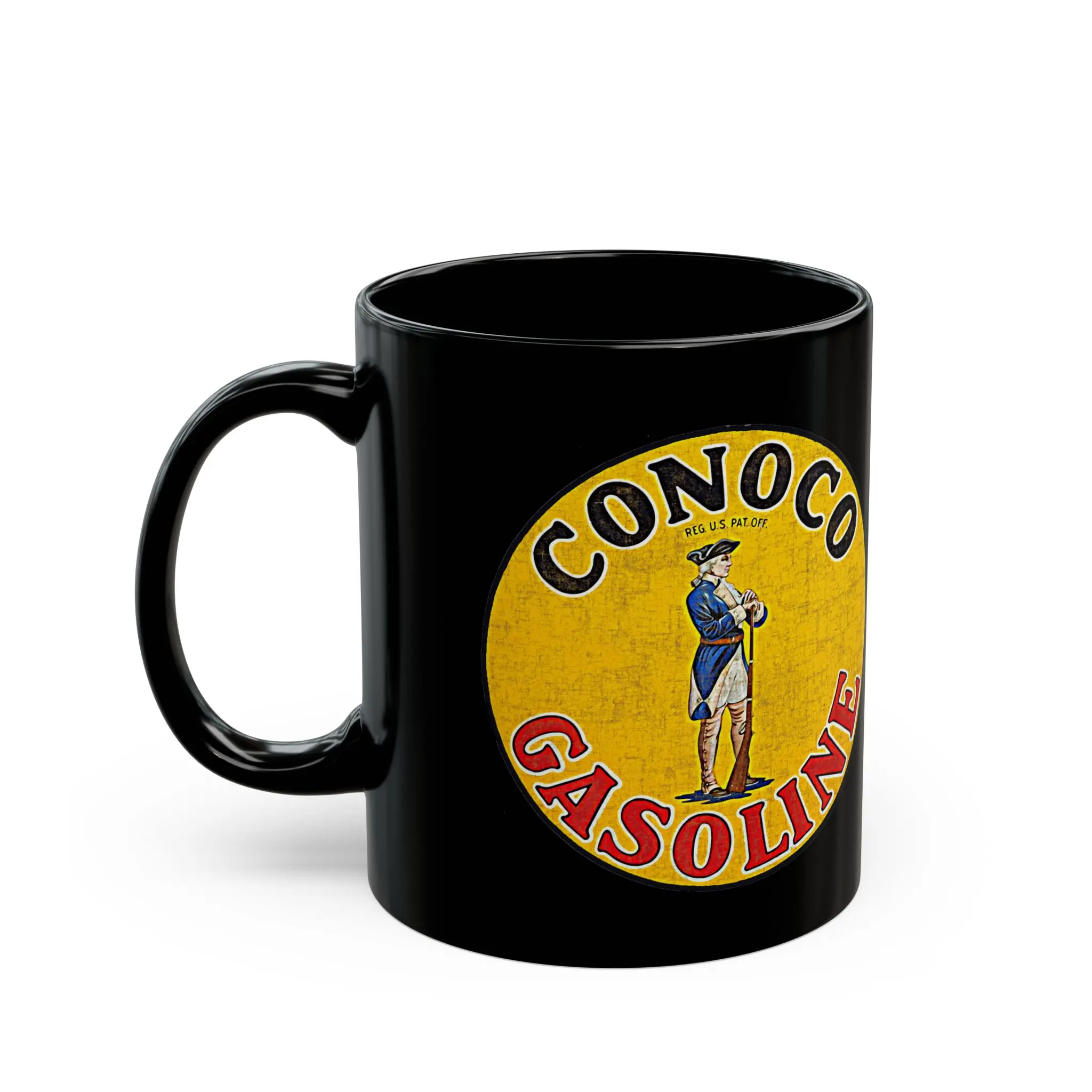 Conoco Gasoline Logo Mug | Black Ceramic Coffee Cup