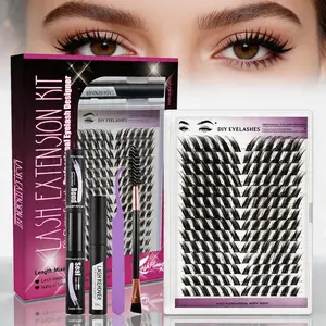 Fox Eye Lash Clusters Wispy Cluster Eyelash Extensions 12-18MM Cluster Lashes D Curvature Eyelash Cluster Left&Right DIY Lash Extension Soft Cat Eye Lash Cluster by lashplume