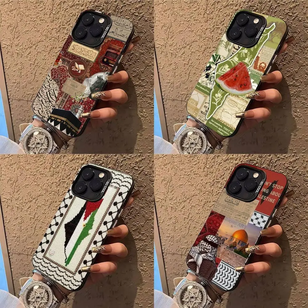 Art P-Palestine-es-F-Flag Phone Case For iPhone 17,16,15,14,13,12,X,8,Pro,Max,Plus,E,SE4,Air,Mini IMD Matte Black