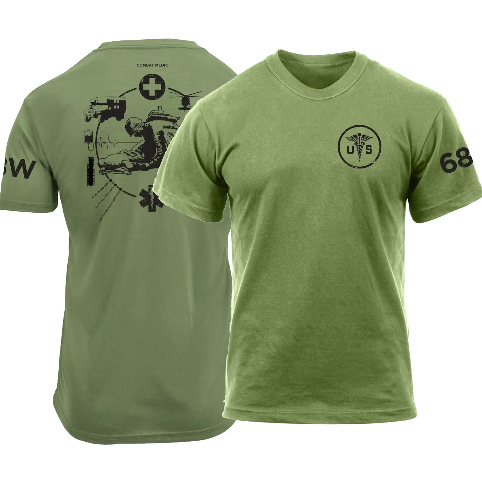 68W Combat Medic Army T-shirt, Emergency Medical Technicians Military Tee, former soldier Shirts