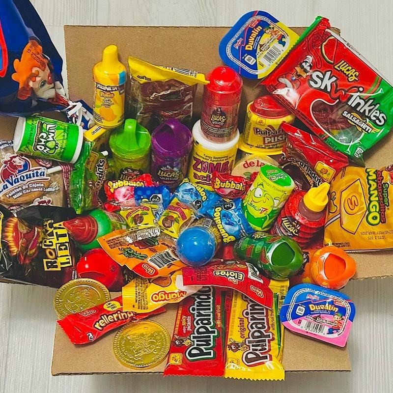 Assorted Mexican Candy Box (1 lb) Spicy Sour Sweet  Candies Snack Bonbon Mexican Variety Candy Bag Mixed