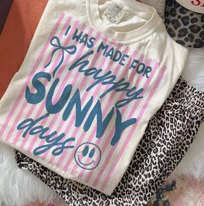 I Was Made For Happy Sunny Days t-shirt/ sweatshirt, Preppy Summer , Summer Spring Girly P, Retro Beach , Summer Vibes , Trendy Summer
