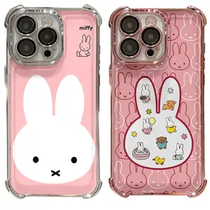 Kawaii Miffy Cute Rabbit Y2K Style Phone Case For iPhone 17 16 15 14 13 12 11 Pro Max Plus Air Cartoon Rabbit Cover Girl's Gift Unique Gift For Christmas Birthday