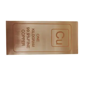 Solid Copper Bar Ornament 99.9% Pure Copper Decorative Ingot for Tabletops & Collectibles 12.7cm x 6cm x 1.5cm High Purity Educational Tool