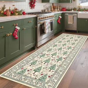 Christmas runner rug, Decorative rug mat, Christmas decoration rug, Non-slip Washable Corridor carpet Runner, soft comfortable area rug, Christmas Gift, suitable for Corridor, bathroom, living room, bedroom, kitchen