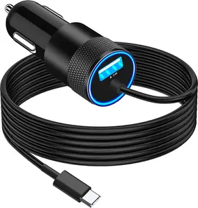 iPhone 16 Car Charger Fast Charging, Braveridge 4.8A USB-C Car Power Cigarette Lighter USB Charger Adapter with 6FT Type-C Cable for iPhone 16 Pro Max/15 Pro/Galaxy/Pixel/iPad Pro