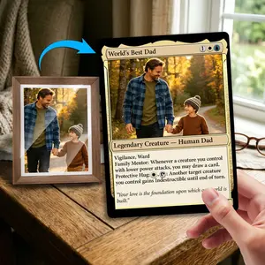 Custom Fantasy Trading Card, Personalized Father’s Day Gift, New Dad Birthday Keepsake, Custom Gamer Card For Husband Dad