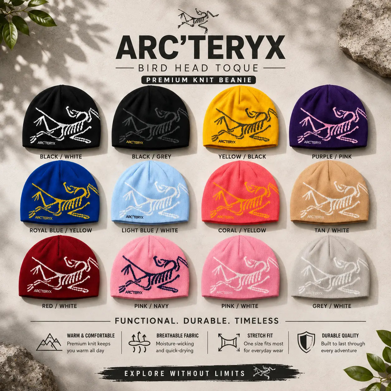 Must-Have! ARC’TERYX Knit Beanie Premium Streetwear Vibes | Soft Warm Arcteryx Skull Cap | Best Seller Winter 2026 – Shop
